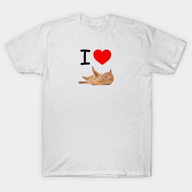 I HEART ORANGE TABBY T-Shirt by EmoteYourself